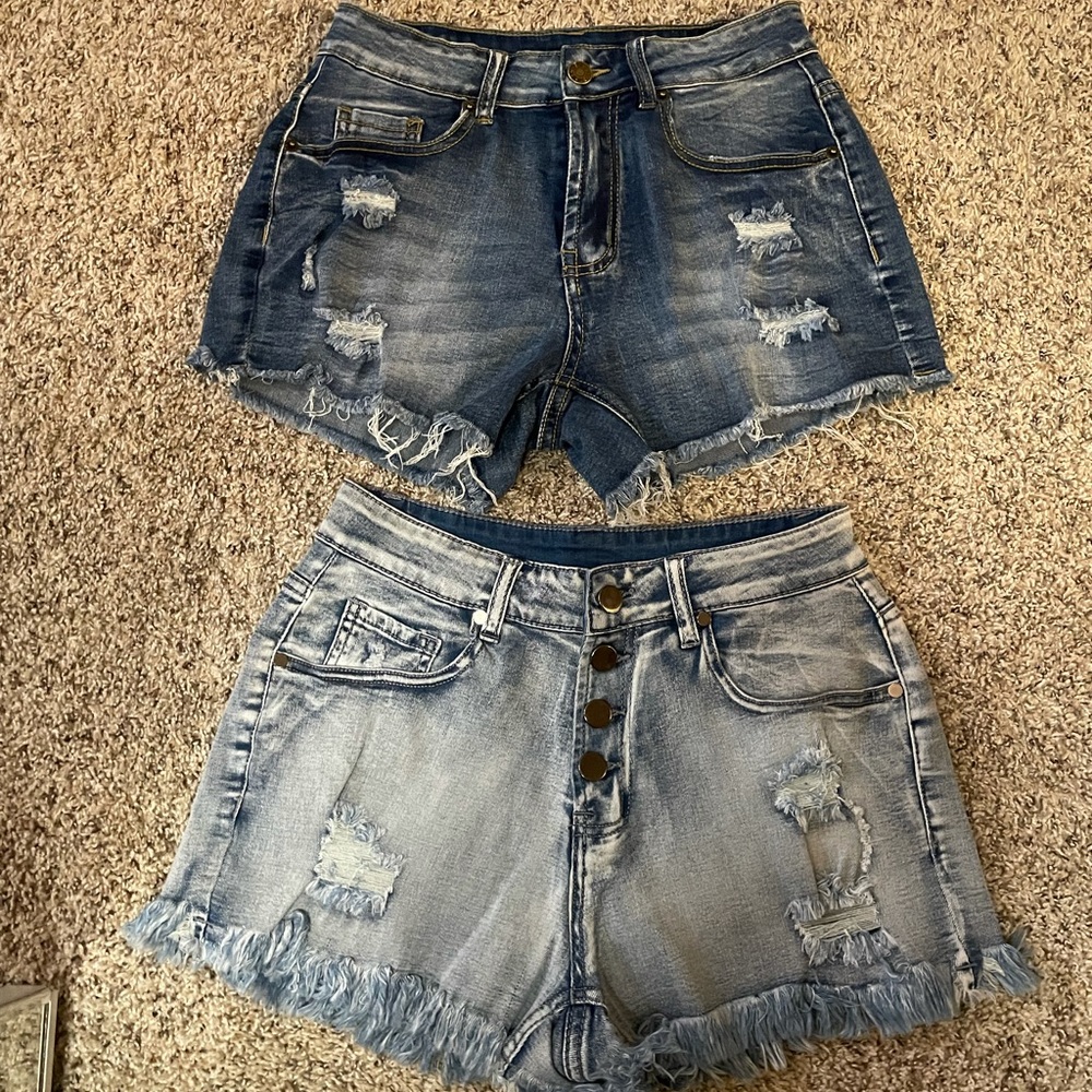 2 pairs of jean shorts